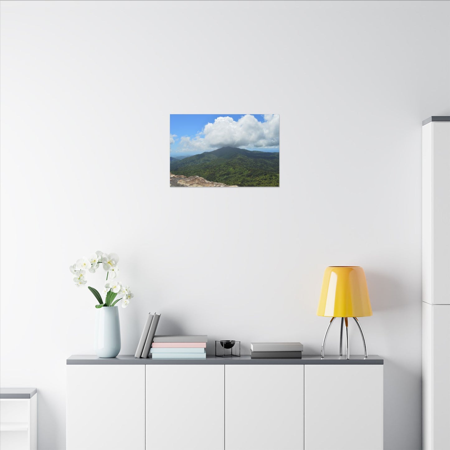 Tropical Mountain Landscape Matte Canvas Print — Stretched Wall Art - Awesome view from Mt Britton Tower & Trail of the East Peak - El Yunque Rainforest - Puerto Rico