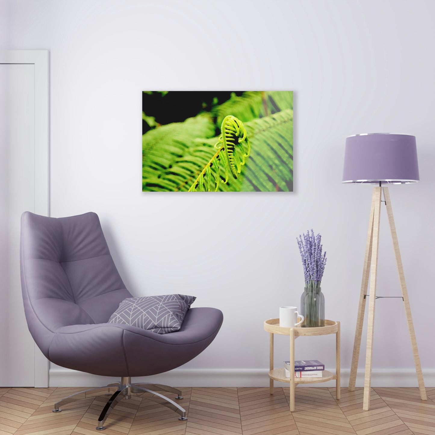 Acrylic Prints - US Made - Ideal for a Stunning Home/Office Decor Ideas - El Yunque - Fern Plant Sprouting Branch - CCMM* - Green Forest Home