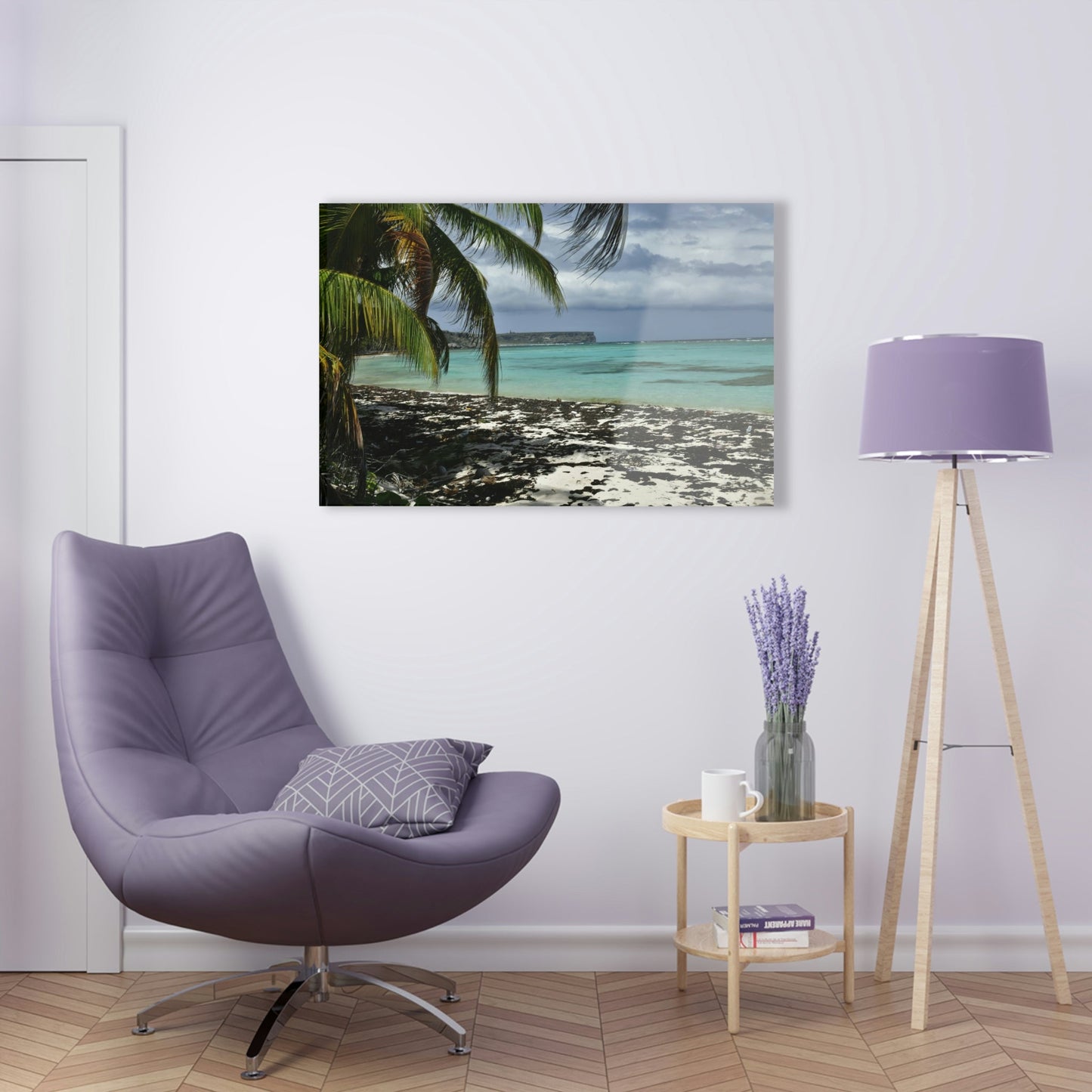 Acrylic Prints - US Made - Ideal for a Stunning Home/Office Decor Ideas - Inspirations from Nature - Remote Mona island - Pajaros Beach & Plateau - Green Forest Home