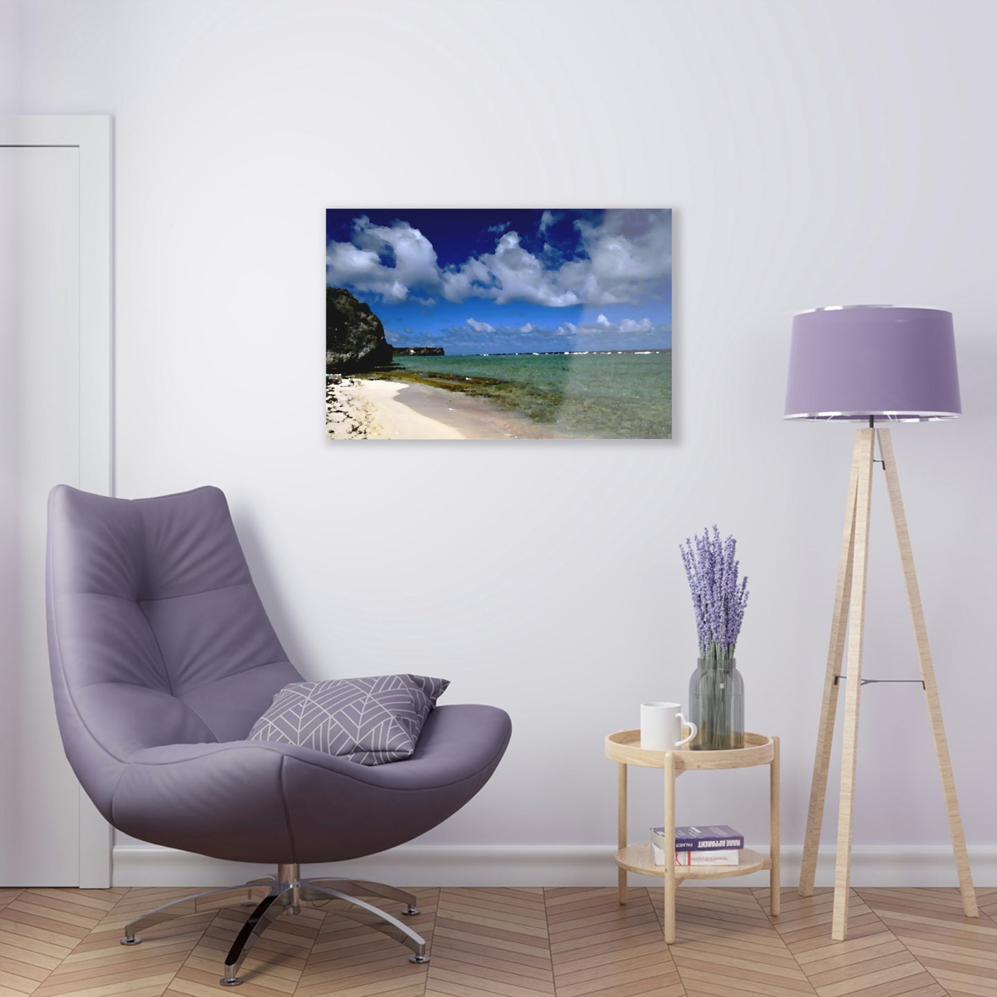Acrylic Prints - US Made - Ideal for a Stunning Home/Office Decor Ideas - Remote Mona island - Boulders on Pajaros beach - CCMM* - Green Forest Home