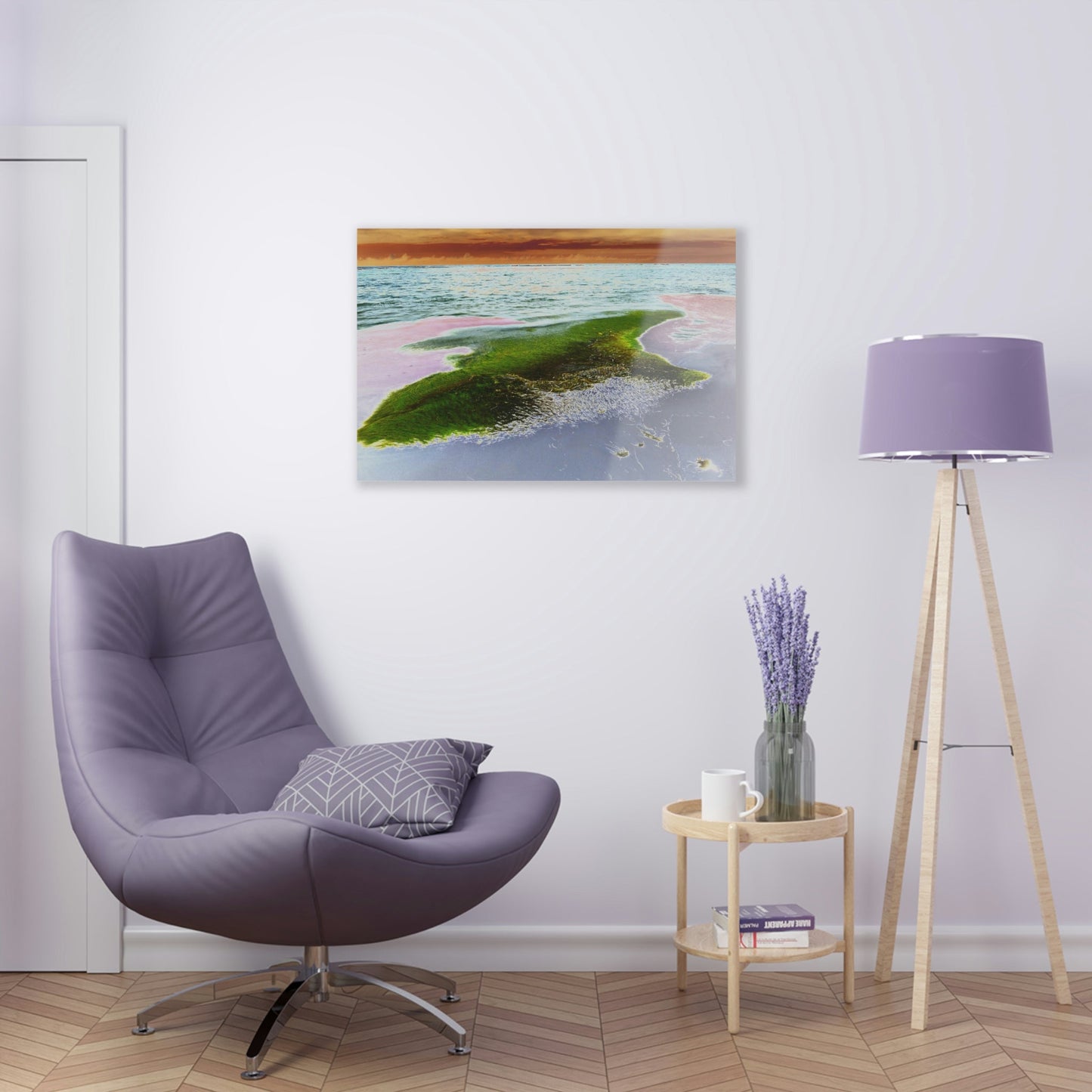 Acrylic Prints - US Made - Ideal for a Stunning Home/Office Decor Ideas - Remote Mona island - Pajaros Beach & Algage - CCMM* - Green Forest Home