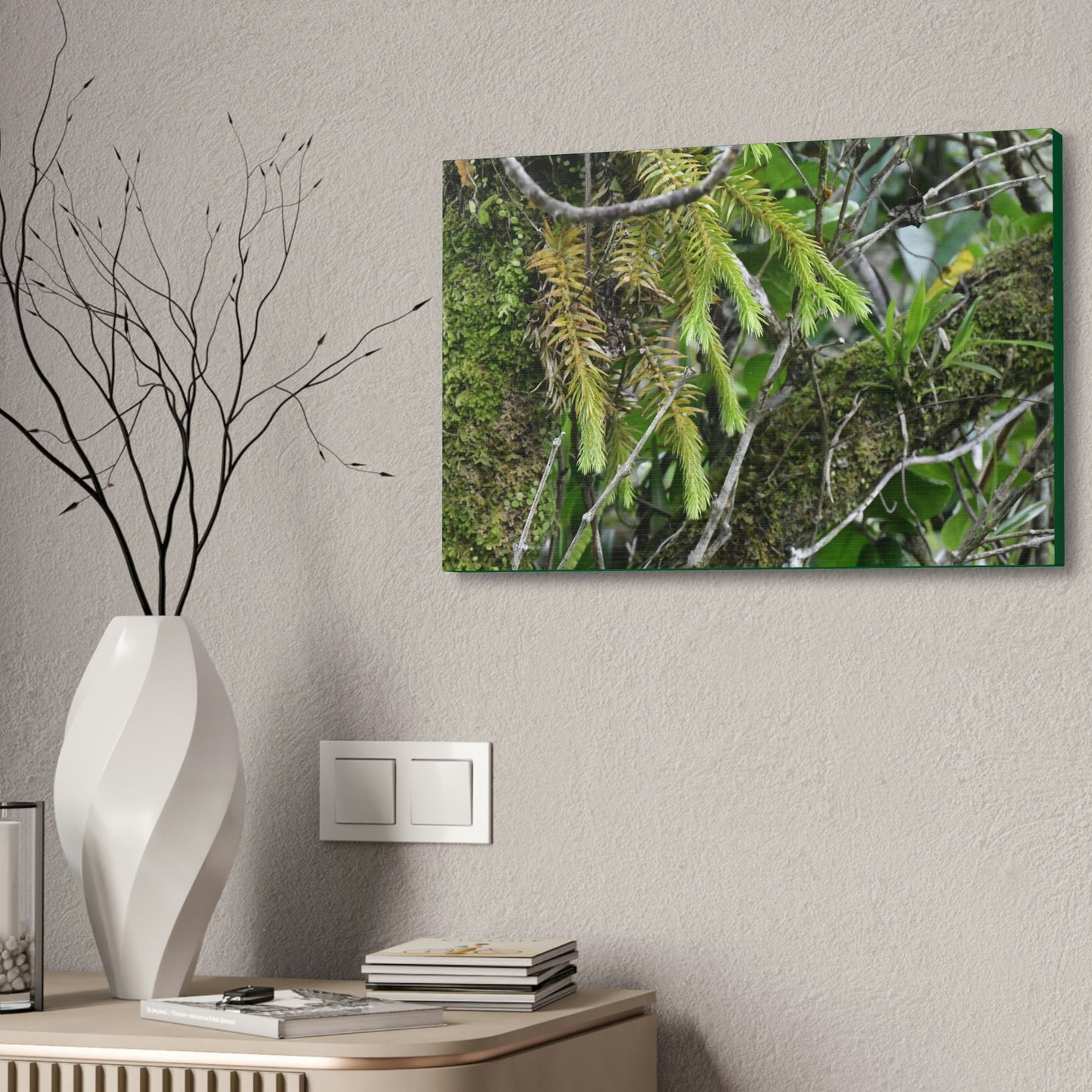 Canvas Stretched - Forest@Home - El Yunque - With 200 inches of rain/year it supports 250 tree species in 30,000 acres - Green Forest Home