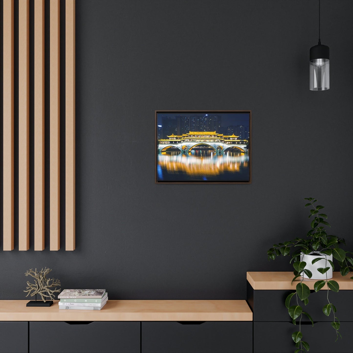 GREAT CHINA COLLECTION: Horizontal Framed Premium Gallery Wrap Canvas - China Chengdu city building - China - Green Forest Home