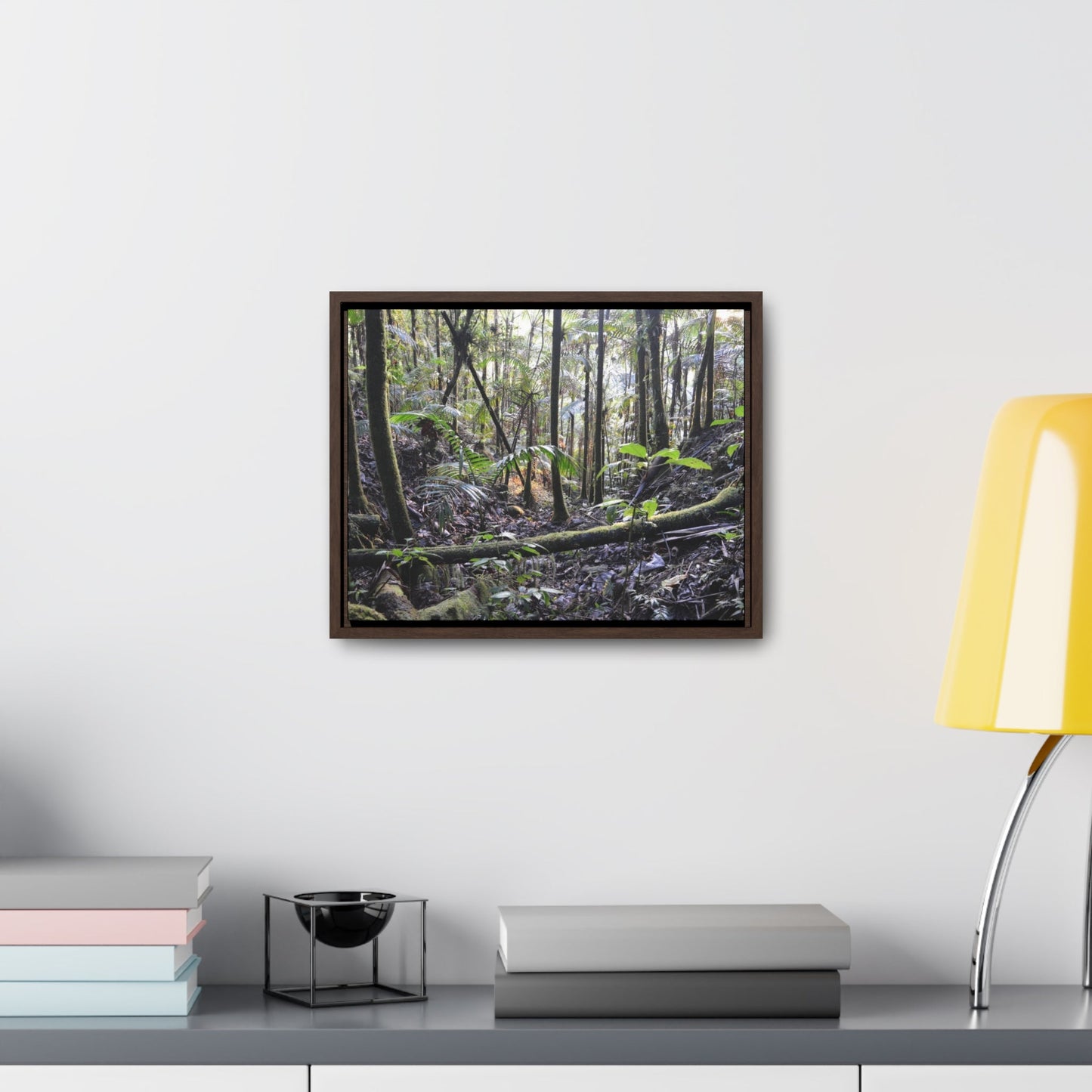 Rainforest Trails & Views - Gallery Canvas Wraps, Horizontal Frame - El Yunque National Forest - Puerto Rico - Early Holy Spirit River - Green Forest Home