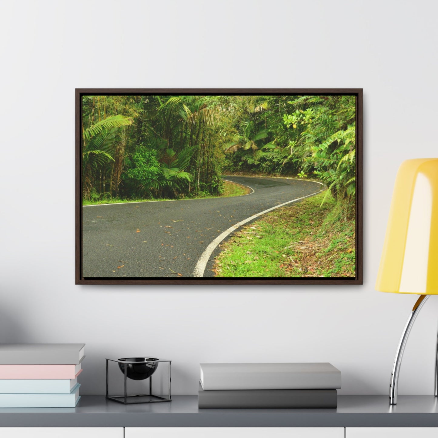 Rainforest Trails & Views - Gallery Canvas Wraps, Horizontal Frame - El Yunque National Forest - Puerto Rico - Lovely swings of the main road PR 191 near the top - Green Forest Home