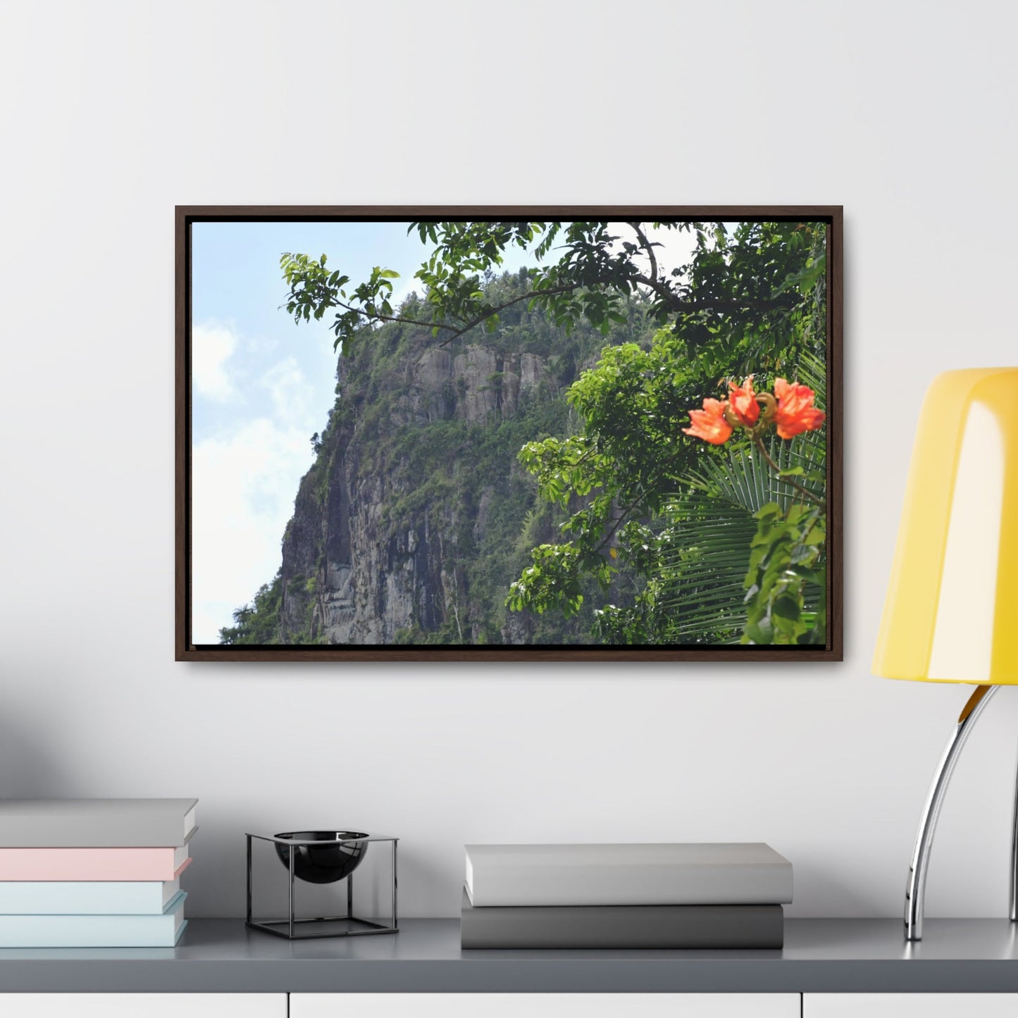 Rainforest Trails & Views - Gallery Canvas Wraps, Horizontal Frame - El Yunque National Forest - Puerto Rico - Peak blasted by Hurricane Maria in recovery - Green Forest Home