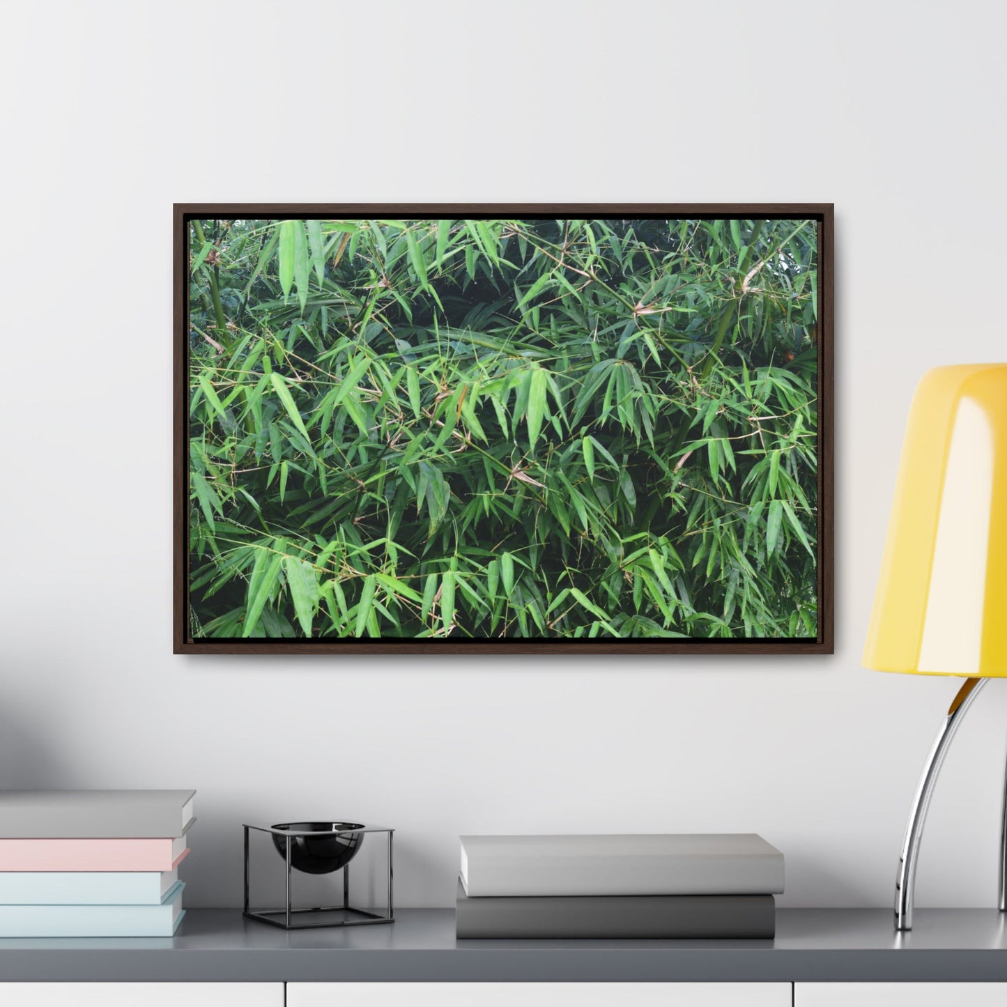 Rainforest Trails & Views - Gallery Canvas Wraps, Horizontal Frame - El Yunque National Forest - Puerto Rico - Rio Sabana trail - Bamboo grove - Green Forest Home
