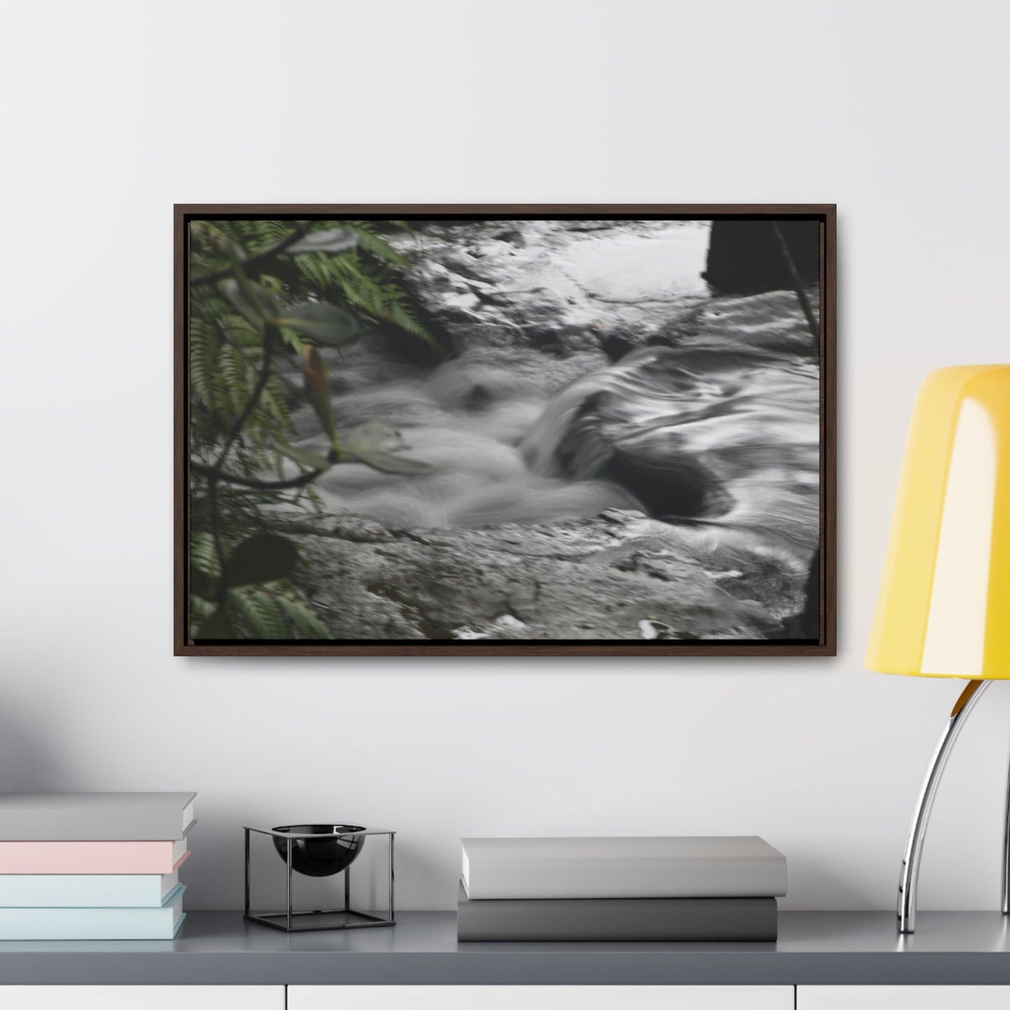 Rainforest Trails & Views - Gallery Canvas Wraps, Horizontal Frame - El Yunque National Forest - Puerto Rico - The Rio Sabana River just before a waterfall - Green Forest Home