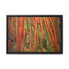 Framed Matte Canvas Wall Art — Tropical Rainforest Roots Photography -Orange roots of the Sierra Palm tree - Nikon
