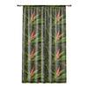 Tropical Jungle - Collage of Bromeliad in Flower - Window Curtain - Lush Rainforest Print Sheer Drapery - View in El Yunque rainforest - Puerto  Rico - Nikon