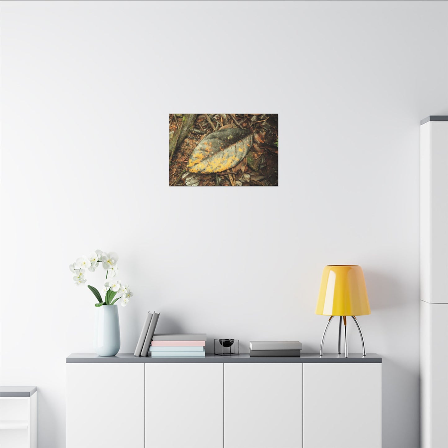 Tradewinds Trail - Fallen Colorful Leaf - Matte Canvas Print — Stretched Wall Art - El Yunque Rainforest - Puerto Rico - Deep forest explorations