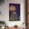 Premium Matte Vertical Posters US MADE - Super Trees Night Scene at Singapore Gardens by the Bay.