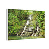 Tropical Waterfall Canvas Wall Art — Lush Jungle Landscape Print