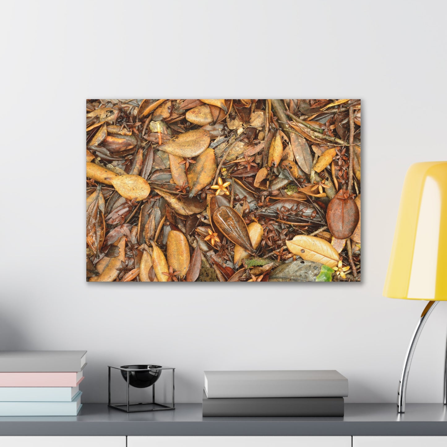 Autumn Leaf Floor Canvas Print — Deep Forest Explorations - El Yunque - Nikon D850 Stretched Wall Art (0.75")