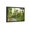 Tropical Vista Matte Canvas Framed Wall Art — Lush Mountain road the PR 191 High forest - El Yunque rainforest PR