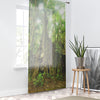 Tropical Jungle - Huge Tree grows in top of Boulder - Window Curtain - Lush Rainforest Print Sheer Drapery - View in El Yunque rainforest - Puerto  Rico - Nikon