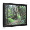 Tropical Vista Matte Canvas Framed Wall Art — Magic section of the remote Tradewinds Trail -  El Yunque rainforest PR