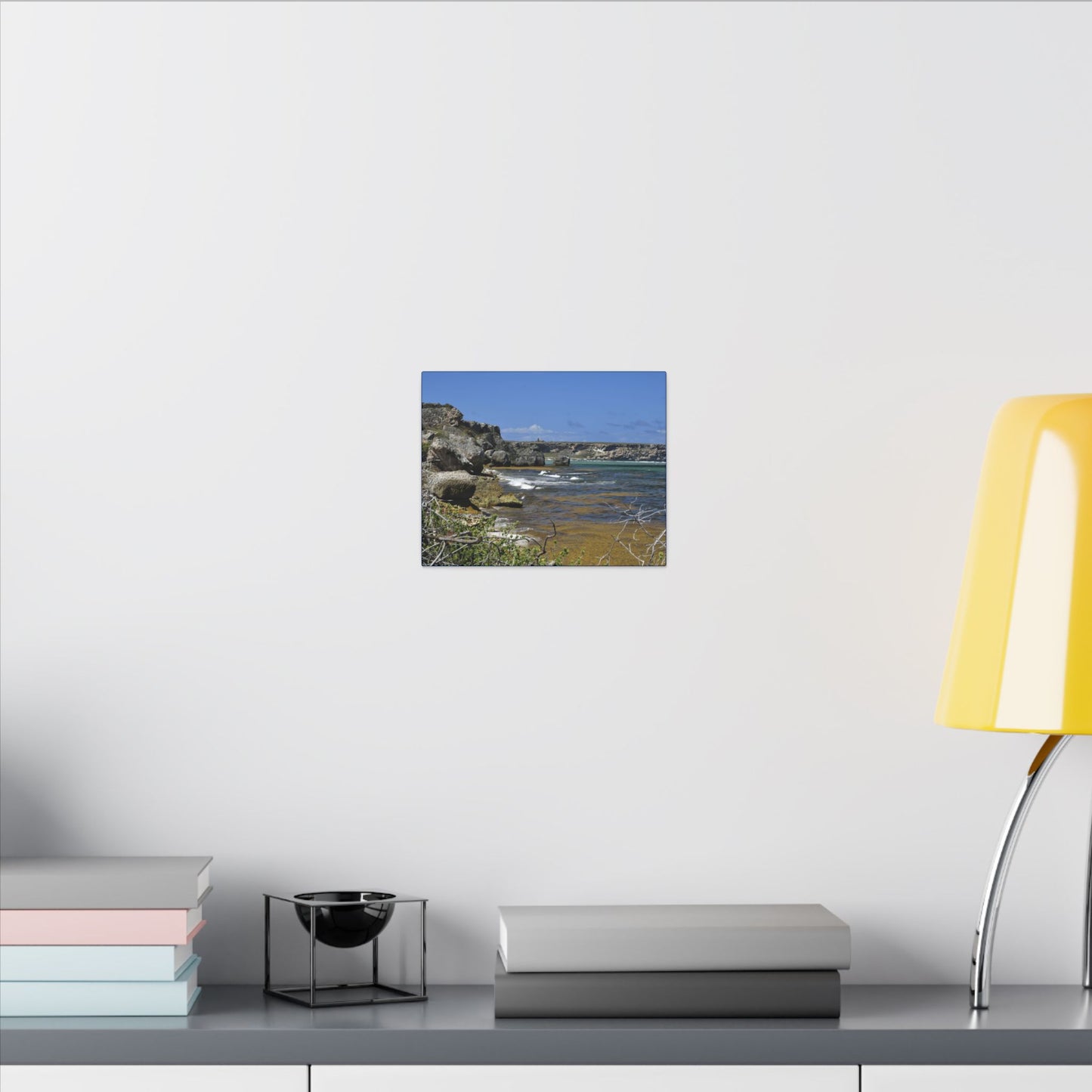Coastal Cliff Seascape Canvas Print - Mona Island - 40 miles from Puerto Rico - Pristine & isolated