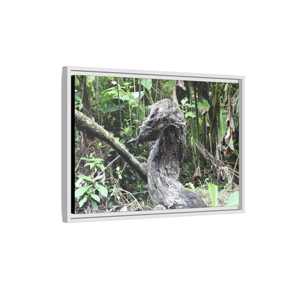 Tropical Vista Matte Canvas Framed Wall Art - Forest explorations - Deep in Sabana River Unusual Tree formations ??? -  El Yunque rainforest PR