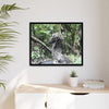 Tropical Vista Matte Canvas Framed Wall Art - Forest explorations - Deep in Sabana River Unusual Tree formations ??? -  El Yunque rainforest PR