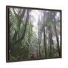 Tropical Vista Matte Canvas Framed Wall Art - Forest explorations - My son Jose is tired on El Yunque High-Forest (in the clouds) trail -  El Yunque rainforest PR