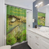 La Mina River - El Yunque Rainforest Shower Curtain — Tropical Rainforest Botanical Bath Decor