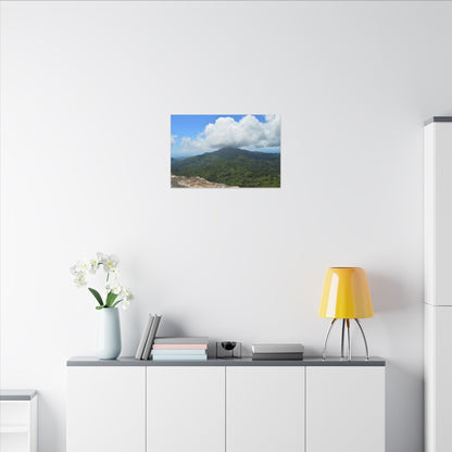 Tropical Mountain Landscape Matte Canvas Print — Stretched Wall Art - Awesome view from Mt Britton Tower & Trail of the East Peak - El Yunque Rainforest - Puerto Rico