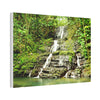 Tropical Waterfall Canvas Wall Art — Lush Jungle Landscape Print