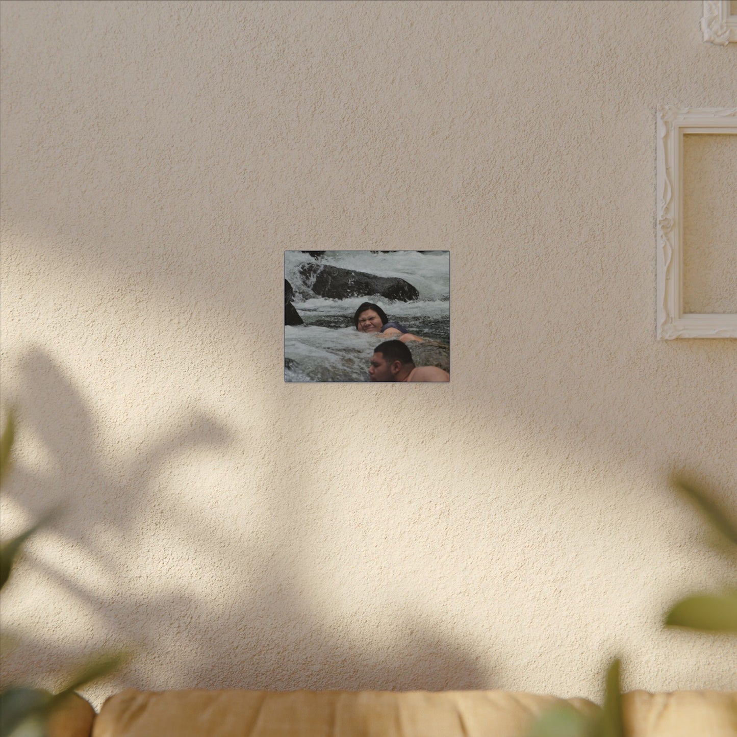 River Swim Photo Canvas Print — Matte Stretched Wall Art - Family cooling - Mameyes River - Miguel and Gabi - El Yunque Rainforest - Puerto Rico
