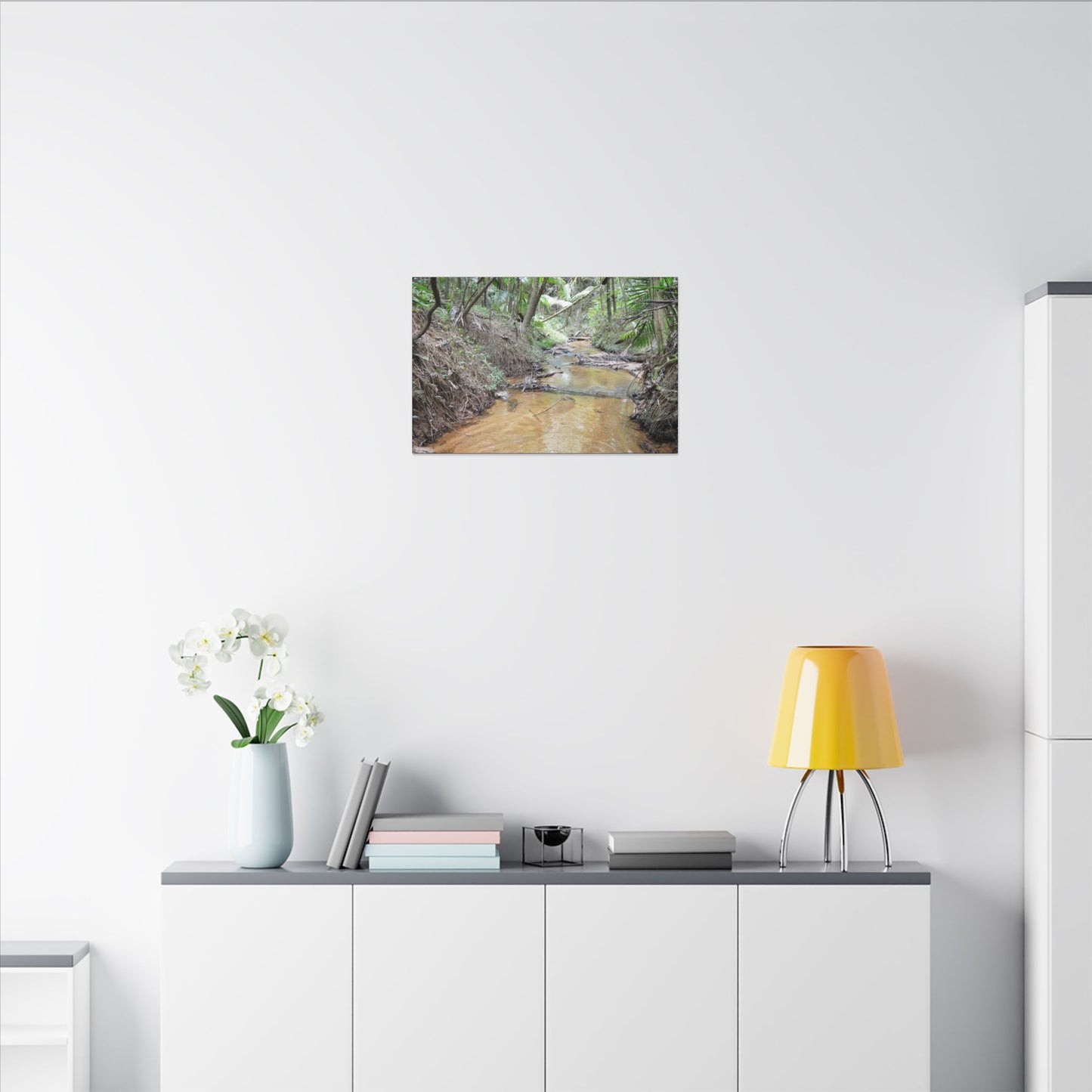 Matte Canvas Print — Tropical Forest Creek Wall Art (Stretched) - El Yunque Rainforest - Puerto Rico - Deep forest explorations