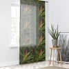 Tropical Jungle - Collage of Bromeliad in Flower - Window Curtain - Lush Rainforest Print Sheer Drapery - View in El Yunque rainforest - Puerto  Rico - Nikon