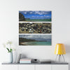 Remote Mona Island Art - Beaches as  Painting, view from Playa Pajaros - Nikon D850 - Triptych Acrylic Print – Mona Island Wall Art