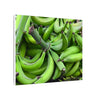 Green Banana Bunch Matte Canvas Wall Art — Tropical Kitchen Decor - Platanos in Puerto Rico - ready for cooking - for tostones etc.