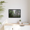 Tropical Vista Matte Canvas Framed Wall Art - Forest explorations - My son Jose is tired on El Yunque High-Forest (in the clouds) trail -  El Yunque rainforest PR