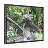Tropical Vista Matte Canvas Framed Wall Art - Forest explorations - Deep in Sabana River Unusual Tree formations ??? -  El Yunque rainforest PR