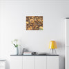 Leaf Floor Canvas Print — Matte Stretched Wall Art - Tradewinds trail - below canopy of local peak - leaf variety & geometry & stars ...
