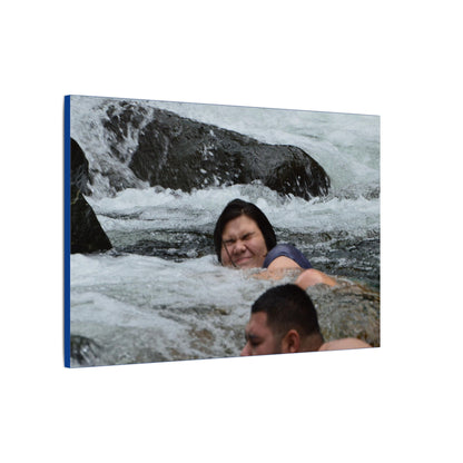 River Swim Photo Canvas Print — Matte Stretched Wall Art - Family cooling - Mameyes River - Miguel and Gabi - El Yunque Rainforest - Puerto Rico
