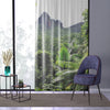 Tropical Jungle Window Curtain - Lush Rainforest Print Sheer Drapery - View in El Yunque rainforest - Puerto  Rico - Nikon