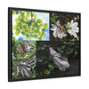 Tropical Vista Matte Canvas Framed Wall Art - Forest explorations - Deep in El Yunque rainforest PR - Mosaic#2 of the Unique Yagrumo Tree Leafs