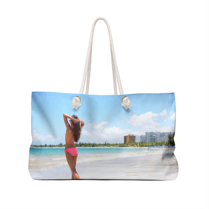 Copy of Make all Jealous - Remote Mona Island Beach - Tropical Beach Weekender Bag — Scenic Ocean Travel Tote