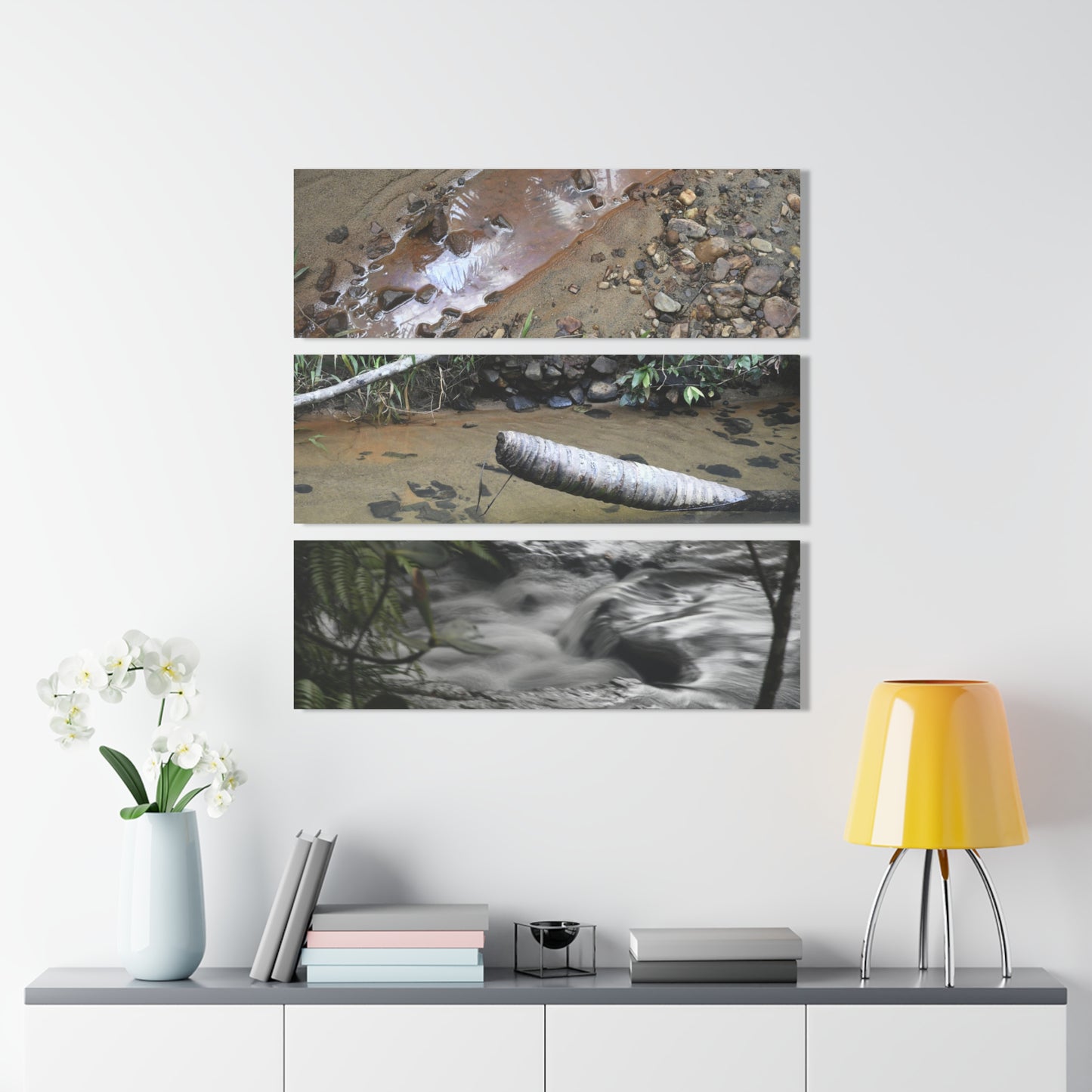 Deep Forest Explorations - Pristine Rio Sabana Nature Art - El Yunque RainForest  - Nikon D850 - Tropical Rivers Triptych Acrylic Print – Panoramic Jungle Wall Aert