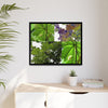 Tropical Vista Matte Canvas Framed Wall Art - Forest explorations - Deep in El Yunque rainforest PR - Mosaic#3 of the Unique Yagrumo Tree Leafs