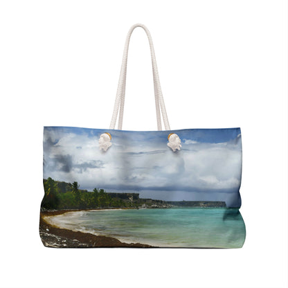 Make all Jealous - Remote Mona Island Beach - Tropical Beach Weekender Bag — Scenic Ocean Travel Tote