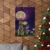 Premium Matte Vertical Posters US MADE - Super Trees Night Scene at Singapore Gardens by the Bay.