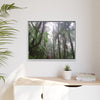 Tropical Vista Matte Canvas Framed Wall Art - Forest explorations - My son Jose is tired on El Yunque High-Forest (in the clouds) trail -  El Yunque rainforest PR