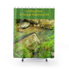 La Mina River - El Yunque Rainforest Shower Curtain — Tropical Rainforest Botanical Bath Decor