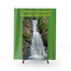 La Mina River Waterfall -  El Yunque Rainforest Shower Curtain — Tropical Rainforest Botanical Bath Decor