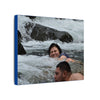 River Swim Photo Canvas Print — Matte Stretched Wall Art - Family cooling - Mameyes River - Miguel and Gabi - El Yunque Rainforest - Puerto Rico