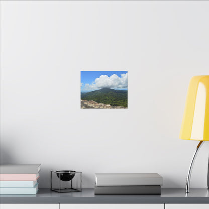 Tropical Mountain Landscape Matte Canvas Print — Stretched Wall Art - Awesome view from Mt Britton Tower & Trail of the East Peak - El Yunque Rainforest - Puerto Rico