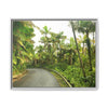 Tropical Vista Matte Canvas Framed Wall Art — Lush Mountain road the PR 191 High forest - El Yunque rainforest PR